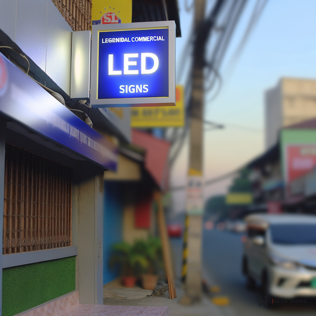 LED signage - LED sign on Quezon City shopfront