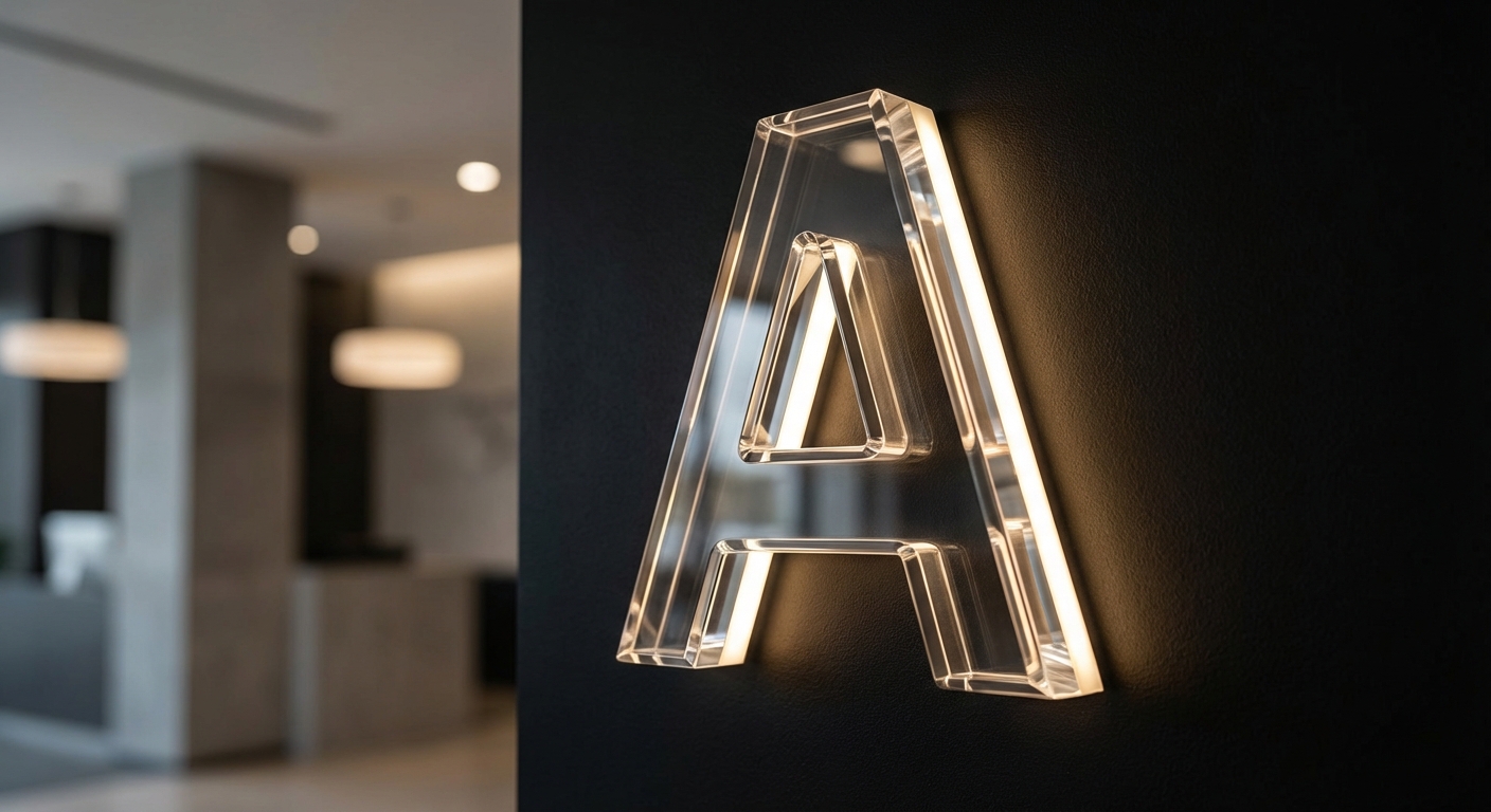 Premium 3D Acrylic Built-up Lettering with LED Lighting