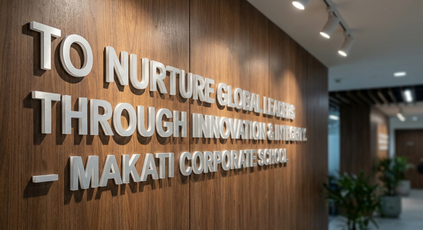 Interior Acrylic Signage for School Administration Lobbies