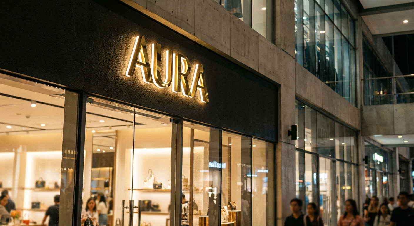 High-End LED Acrylic Signage for BGC Retailers